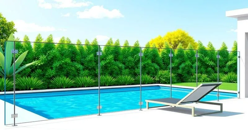 Guarda corpo de vidro para piscina