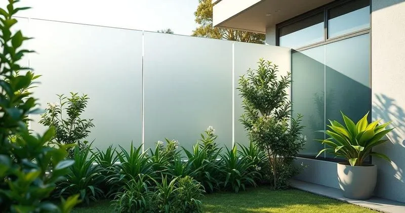 Muro com vidro jateado
