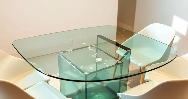 Tampo de mesa de vidro